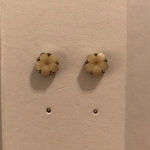Cream floral studs